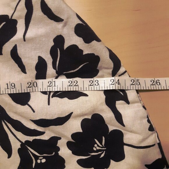 *NWT Old Navy Fit & Flare Tie-Strap Linen-Blend Mini Dress White Navy Floral XXL - Picture 5 of 13